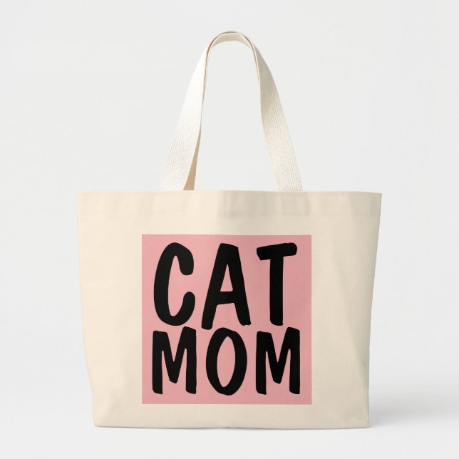 CAT-MAMA-Tasche, rosa Jumbo Stoffbeutel (Vorne)