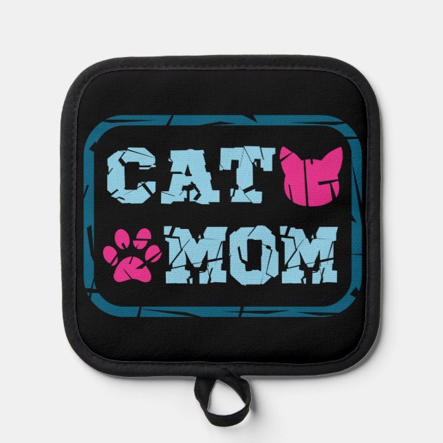 Cat-Mama Topflappen (Vorderseite)