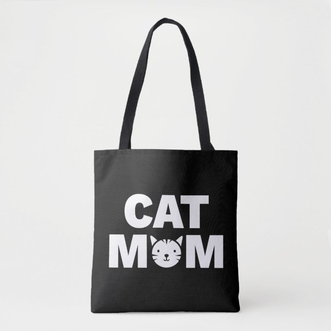 CAT-MAMA-Totbeutel (schwarz) Tasche (Vorderseite)