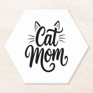 Cat Mama Whiskys und Ohren Untersetzer