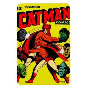 CAT-MAN-Comicen der 40er Jahre: Flexible Magnet