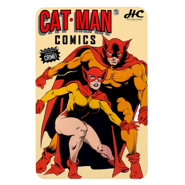 CAT-MAN Comics Retro Magnet (Vertikal)