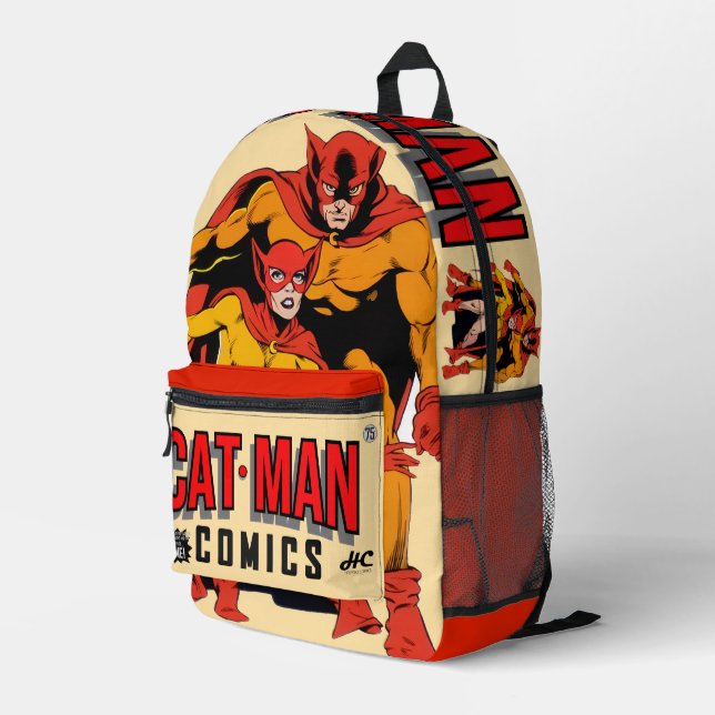 CAT-MAN Comics Rucksack (Rückseitige Ecke Rechts)