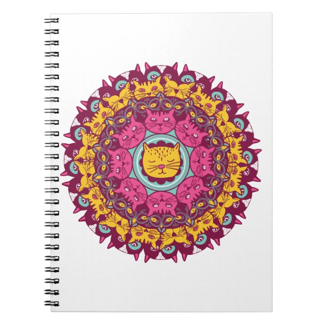 Cat Mandala Notizblock (Vorderseite)