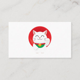 Cat Maneki Neko Japan Lucky Cat Frische Pasta mach Visitenkarte