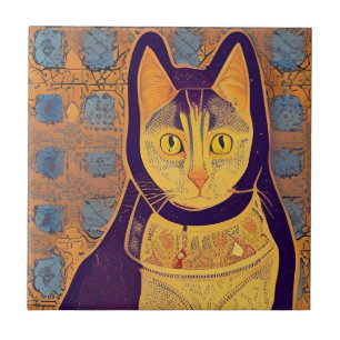 Cat Marokko Mosaik abstrakte Kunst warme kitty Sti Fliese