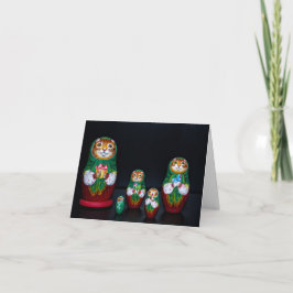 Cat Matryoshka Weihnachtskarte Karte