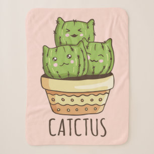 Cat Meets Cactus Sherpadecke
