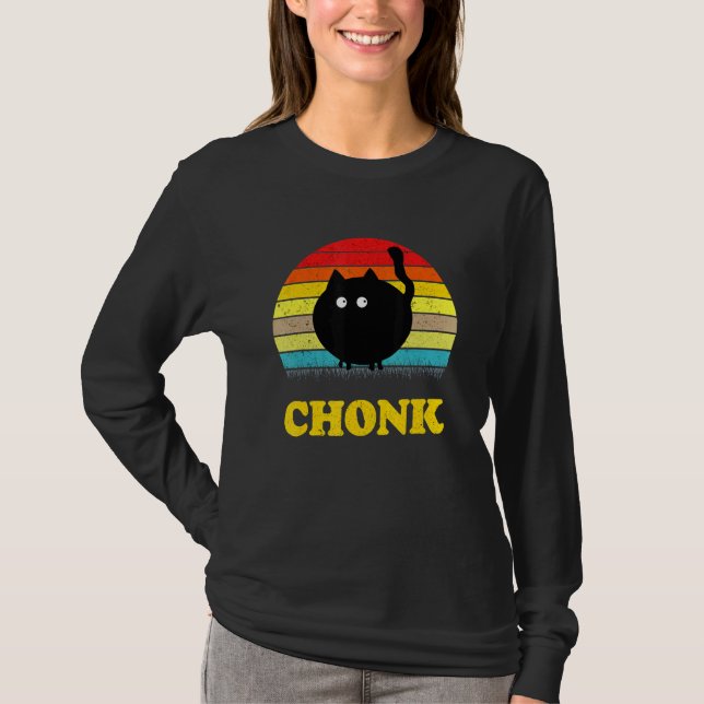 Cat Meme Vintag Chonk Cat T-Shirt (Vorderseite)