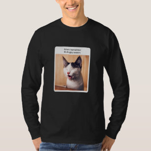 Cat Meme, wenn ich mich erinnere Rugby Saison Fußb T-Shirt
