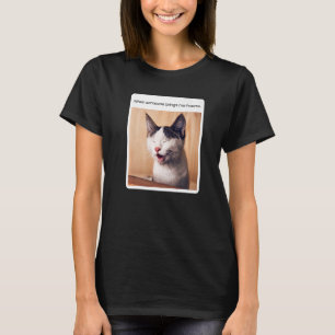 Cat Meme, wenn jemand mir Prawns bringt T-Shirt