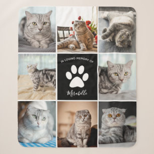 Cat Memorial Custom Pet Foto Collage Paw Print Sherpadecke