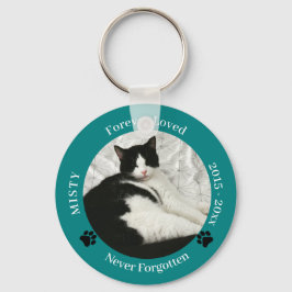 Cat Memorial Forever Love Pet Foto Schlüsselanhäng Schlüsselanhänger