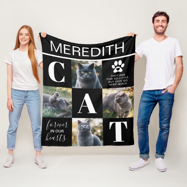 Cat Memorial Geschenk | Pet Loss Foto Fleecedecke (Beispiel)