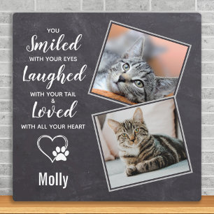 Cat Memorial Gift - Beileid Cat Pet Loss Keepake Fotoplatte