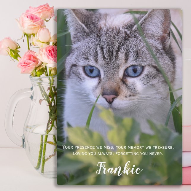 Cat Memorial Gift- Pet Loss Keepake- Cat-Beileid Fotoplatte (Von Creator hochgeladen)