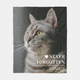 Cat Memorial Gift | Pet Loss Keepsake Fleecedecke