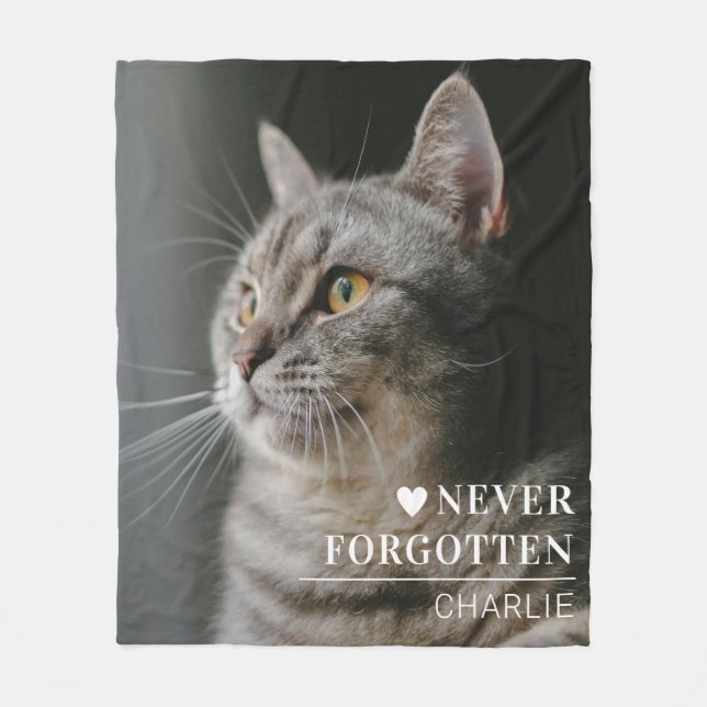 Cat Memorial Gift | Pet Loss Keepsake Fleecedecke (Vorderseite)