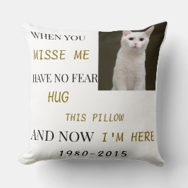 Cat Memorial Pillow – Forever in Our Hearts Kissen