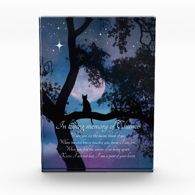 Cat Memorial Tribute Fotoblock (Vorderseite)