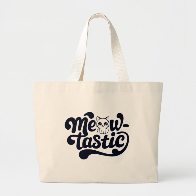 Cat Meow-Tastic Fantastic Jumbo Stoffbeutel (Vorne)