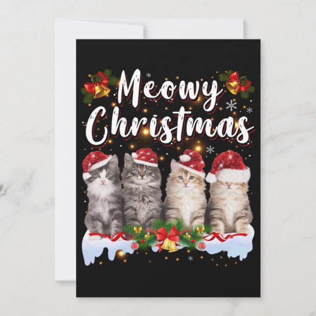Cat Meowy Familie Matching Weihnachten Pajamas San (Vorderseite)