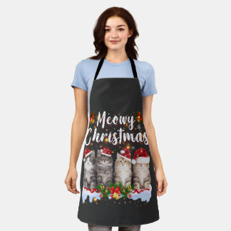 Cat Meowy Familie Matching Weihnachten Pajamas San Schürze