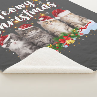 Cat Meowy Familie Matching Weihnachten Pajamas San Sherpadecke