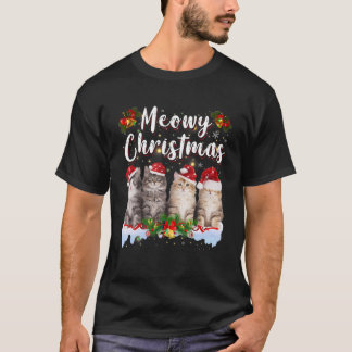 Cat Meowy Familie Matching Weihnachten Pajamas San T-Shirt