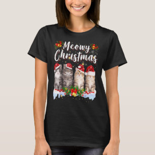 Cat Meowy Familie Matching Weihnachten Pajamas San T-Shirt