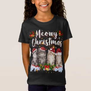 Cat Meowy Familie Matching Weihnachten Pajamas San T-Shirt