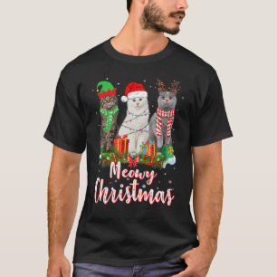 Cat Meowy Familie Matching Weihnachten Pajamas San T-Shirt
