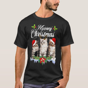 Cat Meowy Familie Matching Weihnachten Pajamas San T-Shirt