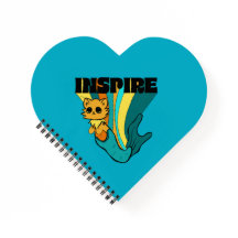 Cat Mermaid ASL Inspiriere Spiral Foto Notebook