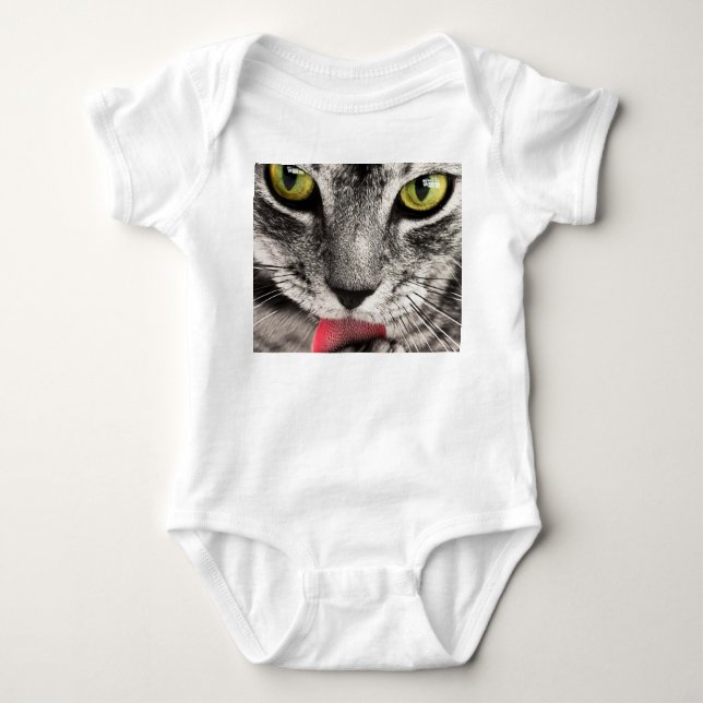 Cat Miau Baby Strampler (Vorderseite)