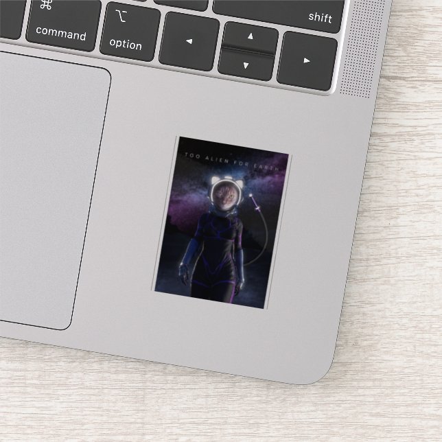 Cat Miaw - Pet Astronaut Aufkleber (Ausschnitt)