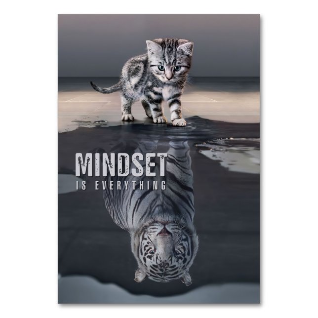 Cat Mindset ist alles Tischnummer (Vorderseite)