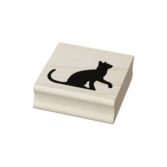 Cat mit einer Paw Up Art Briefmarke Gummistempel (Stempel)