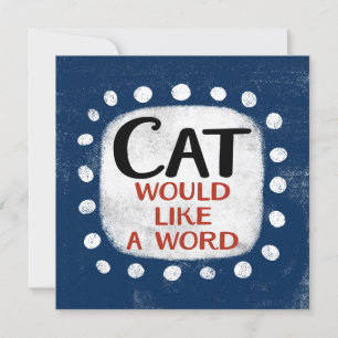 Cat möchte eine Word-Grußkarte Karte