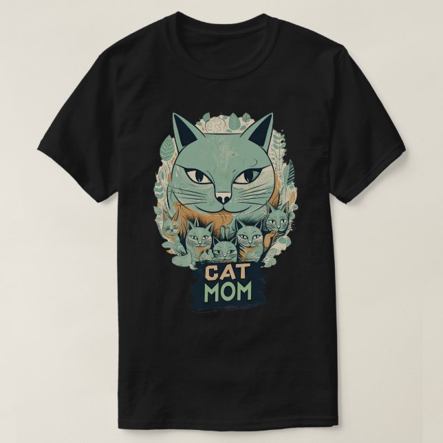 Cat Mom 2 T-Shirt (Design vorne)