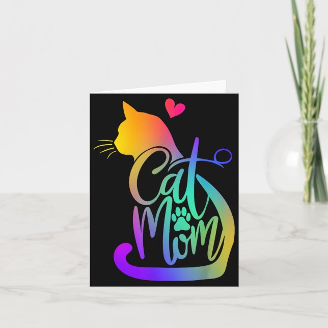 Cat Mom Cat Lover Cute Mother's Day Mama I Love My Karte (Vorderseite)