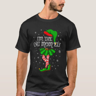 Cat Mom Elf Christmas Family Group Women Girls Xma T-Shirt