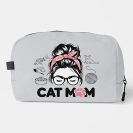 "Cat Mom" Funny Cute Cat Lover Women Dopp Kit Waschbeutel