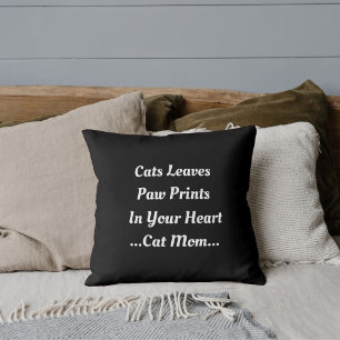 Cat Mom Kat Aufdruck in deinem Herzen Cute Funny B Kissen
