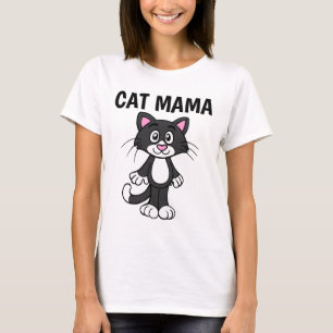 CAT MOM, (MAMA) Drôle T-shirts pour chats Dames