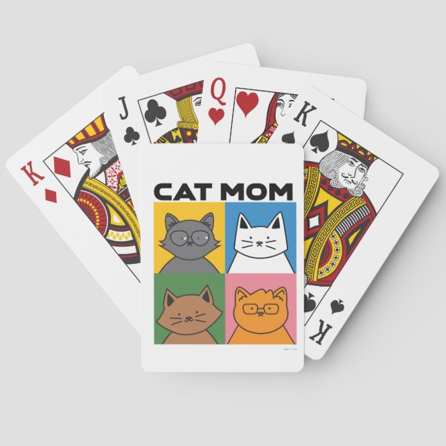 Cat mom playing cards spielkarten (Rückseite)
