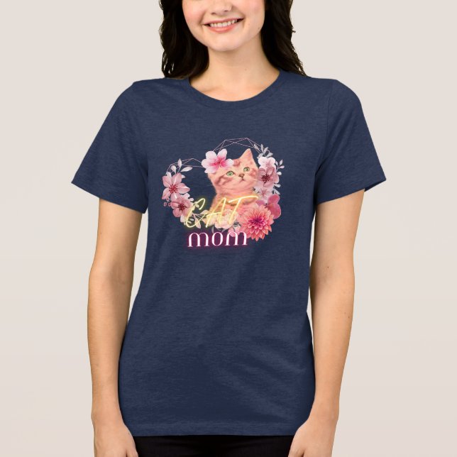 Cat Mom Spaß T - Shirt - lustiges Angebot für Frau (Vorderseite)