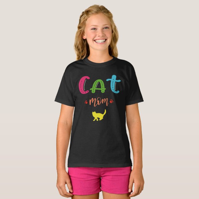 Cat mom T-Shirt (Vorne ganz)