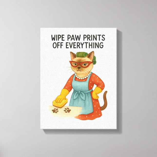 Cat Mom to do list funny saying for cat lovers Leinwanddruck (Vorderseite)