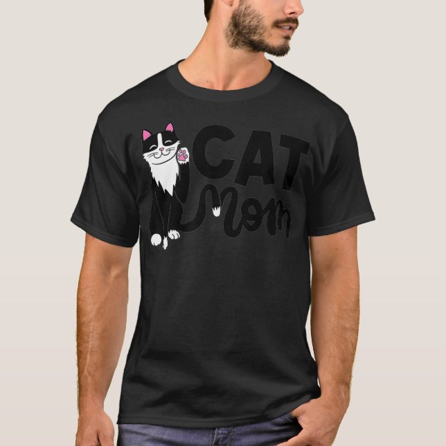 Cat Mom Tshirt, Cute Womens Cat , Cat Lover  T-Shirt (Vorderseite)